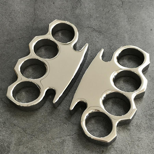 The King Classic Polished Steel Knuckle Duster for Self-Defense EDC
