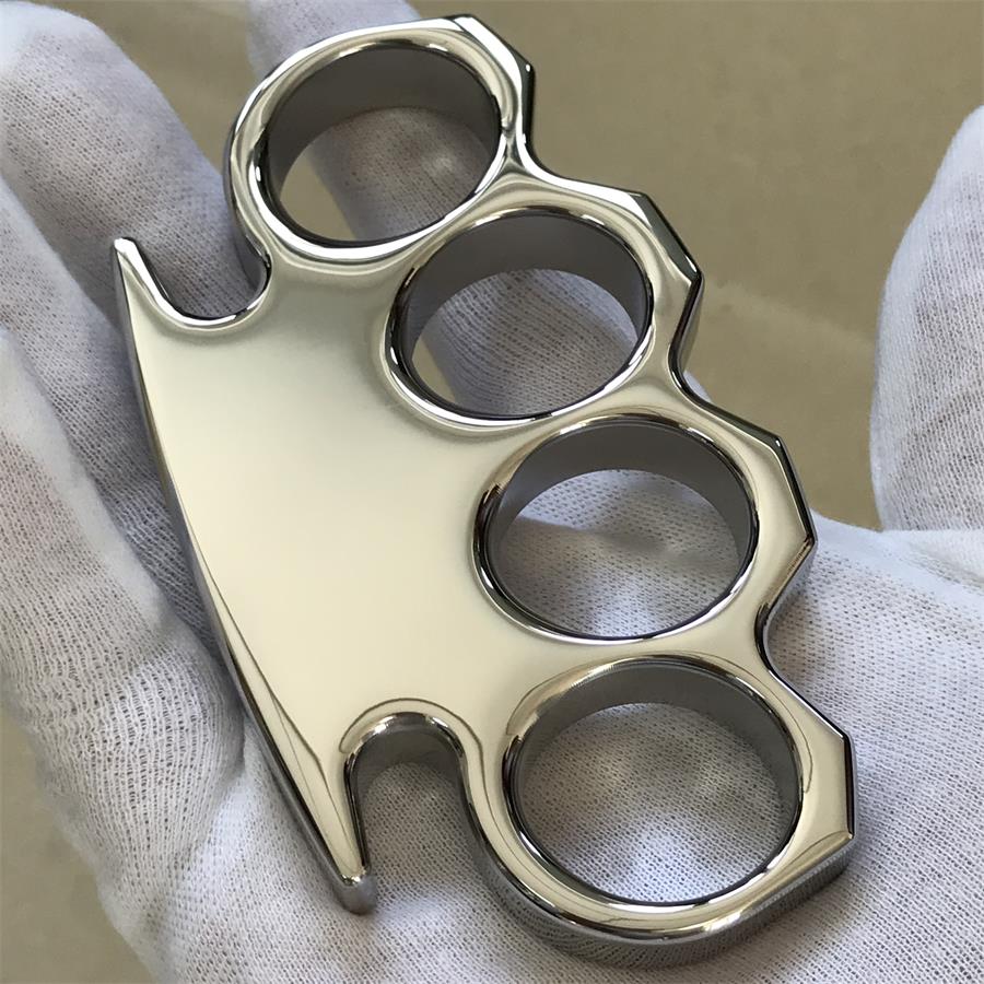 The King Classic Polished Steel Knuckle Duster for Self-Defense EDC