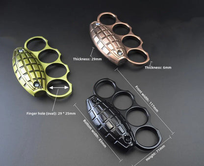 Metal Brass Knuckle Duster with Four-Finger Buckle by TigerGuard for Defense