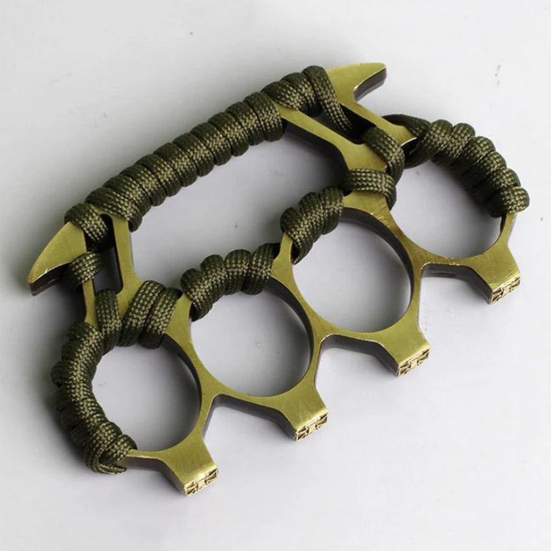Brass Knuckle Duster with Four Finger Defense for Personal Safety