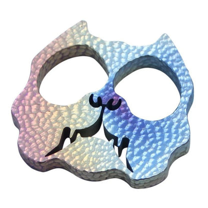 Dog Head Style Titanium Knuckle Duster Personal Defense Tool 