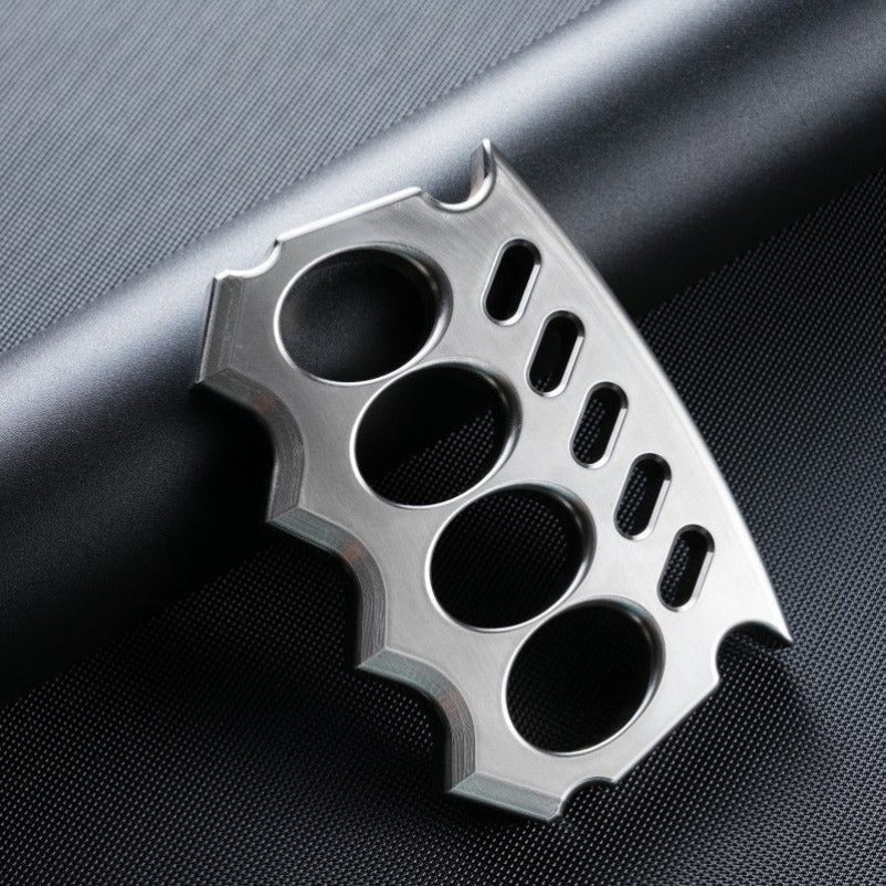 Solid Steel Knuckle Duster Ready Emergency Tool for Self-Defense