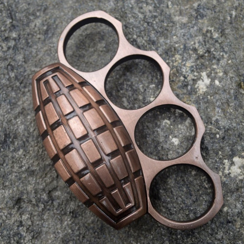 Metal Brass Knuckle Duster with Four-Finger Buckle by TigerGuard for Defense