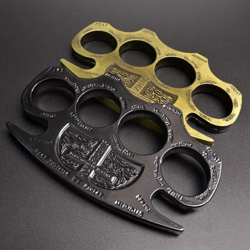 BroadGuard Metal Brass Knuckle Duster and Fist Buckle for Enhanced Protection