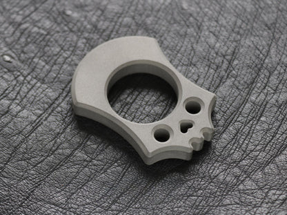 Titanium Skull EDC Knuckle Duster Ring and Keychain Self Defense Tool