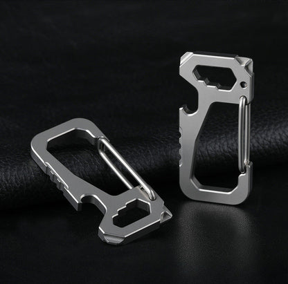 Titanium Multi-Function Keychain Tool with Waist Hook and Car Essentials