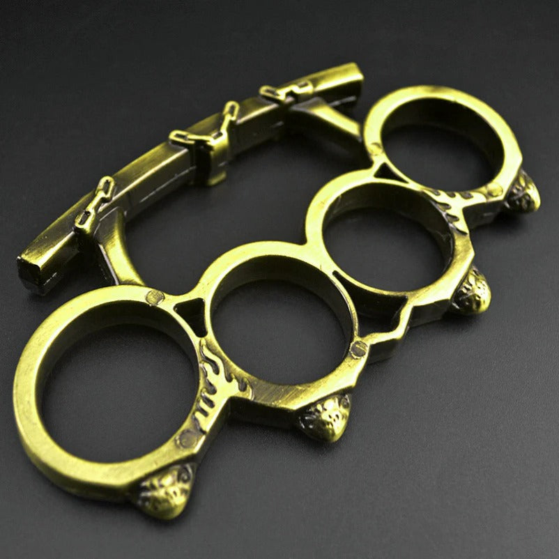 Small Bun Knuckle Duster Compact Four Finger Defense Tool