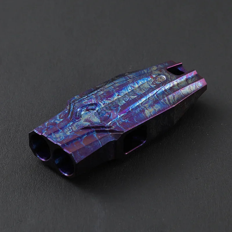 Outdoor Titanium Whistle Pendant for High Decibel Emergencies