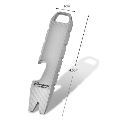 Portable Titanium Pry Bar with Bottle Opener EDC Utility Tool
