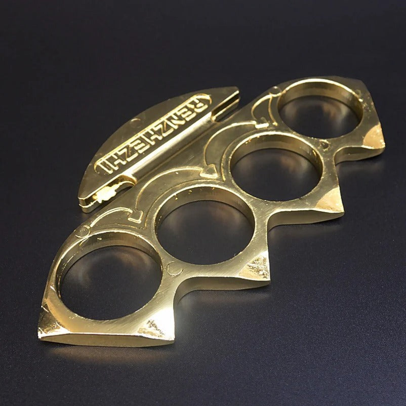 NinjaGuard Personal Defense and Fitness Tool with Brass Knuckles Duster
