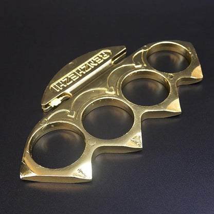 NinjaGuard Personal Defense and Fitness Tool with Brass Knuckles Duster