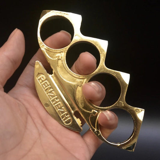 NinjaGuard Personal Defense and Fitness Tool with Brass Knuckles Duster