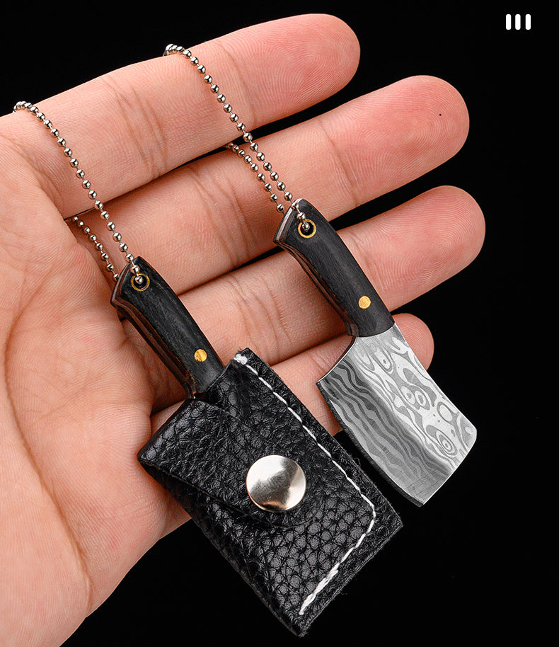 Miniature Axe Knife Keychain Charm for Easy Carry and Utility