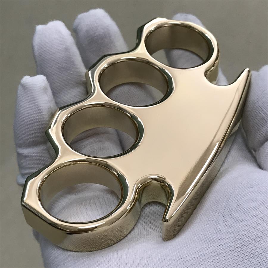 The King Mirror Polished Brass Knuckle Duster in Classic Design