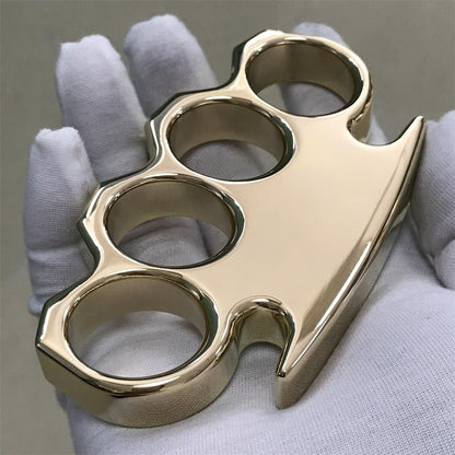 The King Mirror Polished Brass Knuckle Duster in Classic Design