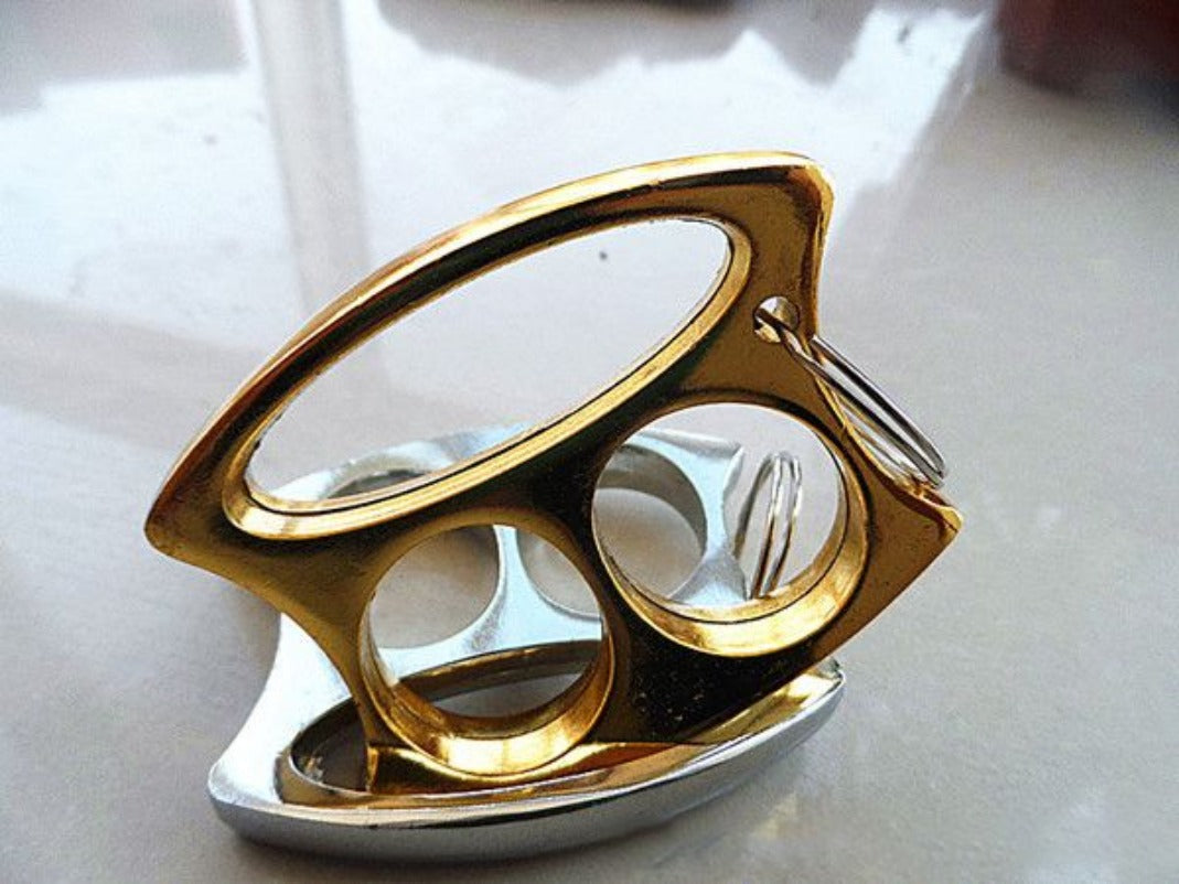 MouthGuard Strong Metal Knuckle Duster with Window Breaker Feature