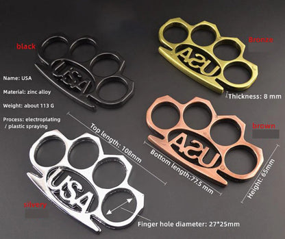 USAEdge Self-Defense Tool Featuring EDC Brass Knuckles and Window Breaker
