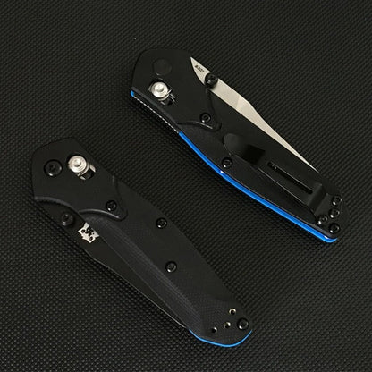 Liome EDC Tool Folding Blade Knife with Dual Color G10 Grip for Outdoor Use