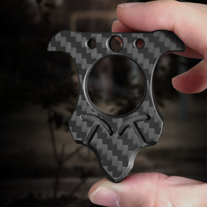 Ultra-Durable Carbon Fiber Knuckle Duster for Single Finger Self Defense