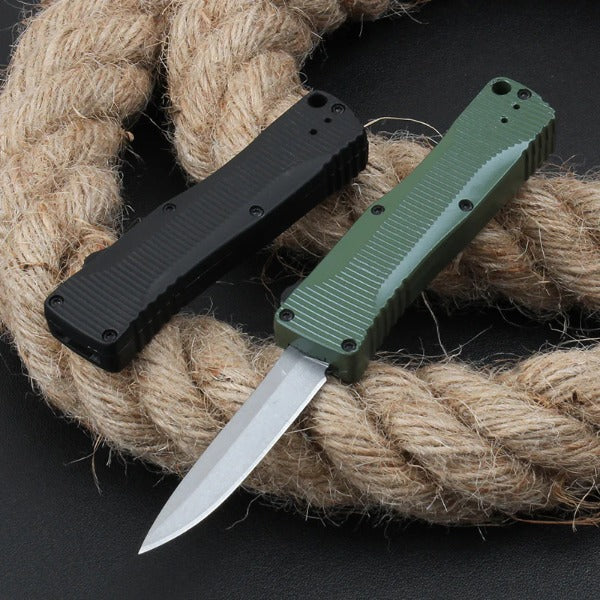 Stonewashed Blade Mini Pocket Knife with Zinc Aluminum Handle for Outdoor