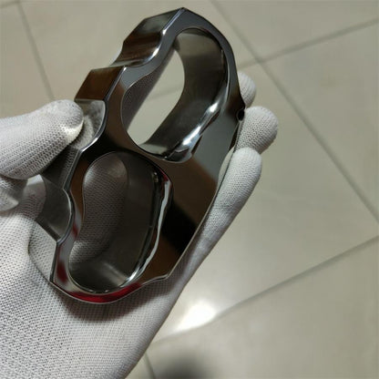 Sleek Polished Titanium Knuckle Duster for Superior Defense
