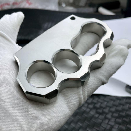 Solid Steel Knuckle Duster Outdoor Security and Personal Defense Tool