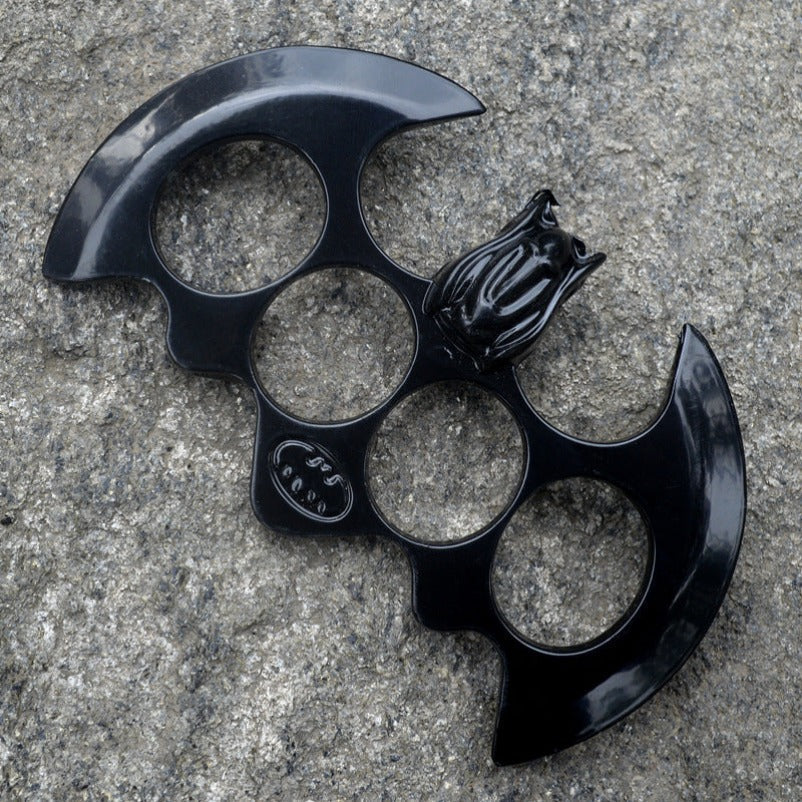 BatGuard Self-Defense Gear Featuring Metal Brass Knuckle Duster and Tiger Fist Buckle