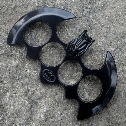 BatGuard Self-Defense Gear Featuring Metal Brass Knuckle Duster and Tiger Fist Buckle