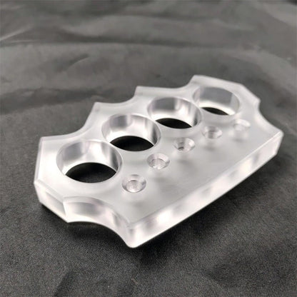 Assault-Ready Transparent Knuckle Duster for Personal Safety