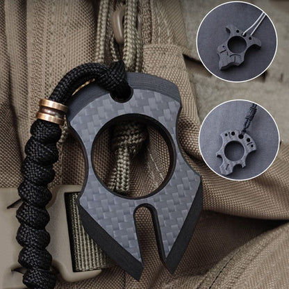 Ultra-Durable Carbon Fiber Knuckle Duster for Single Finger Self Defense