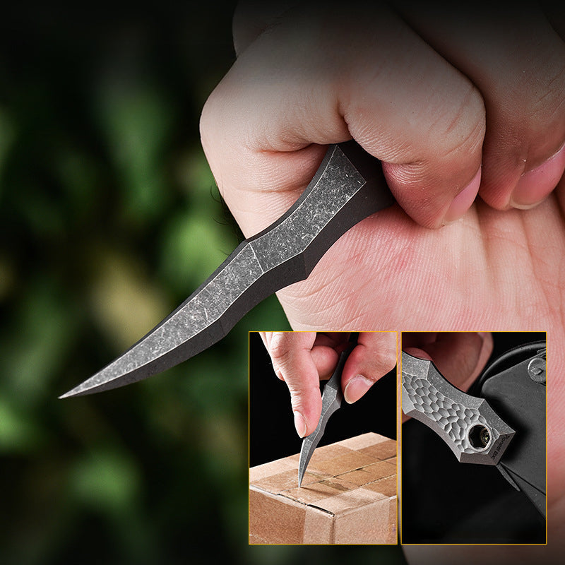 Titanium Tactical Camp Knife for Defense and Survival