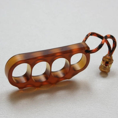 Amber Pea Knuckle Duster Strong Defense Tool for EDC Use