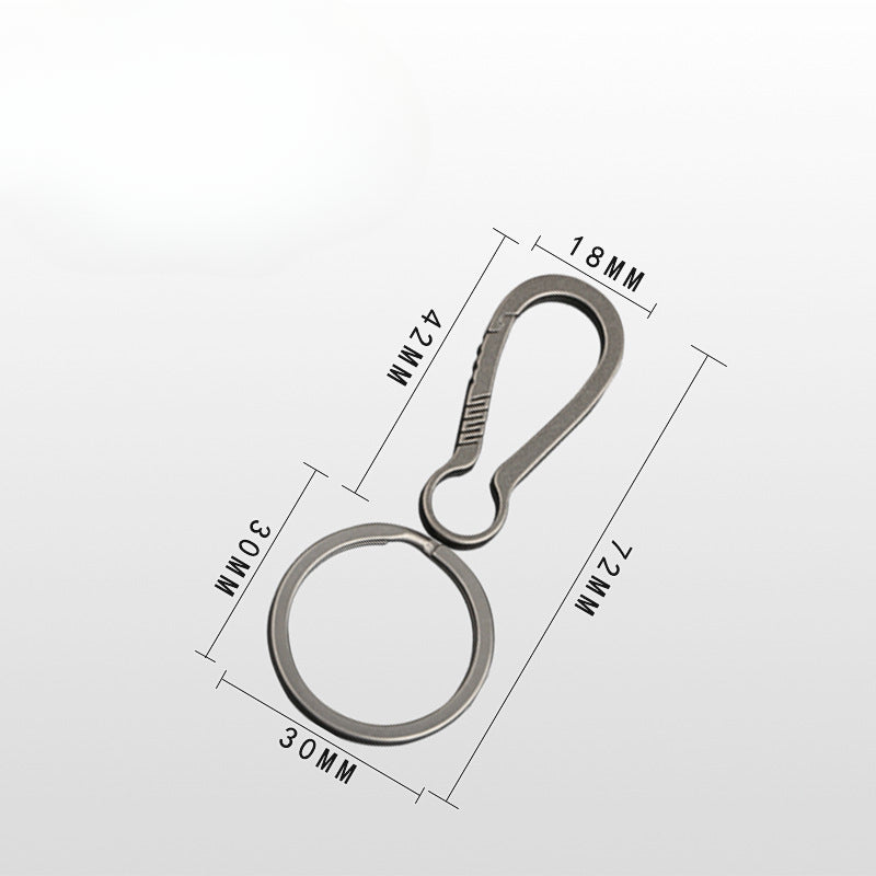 Sleek Titanium Keychain Clip with Innovative Car Accessory Design