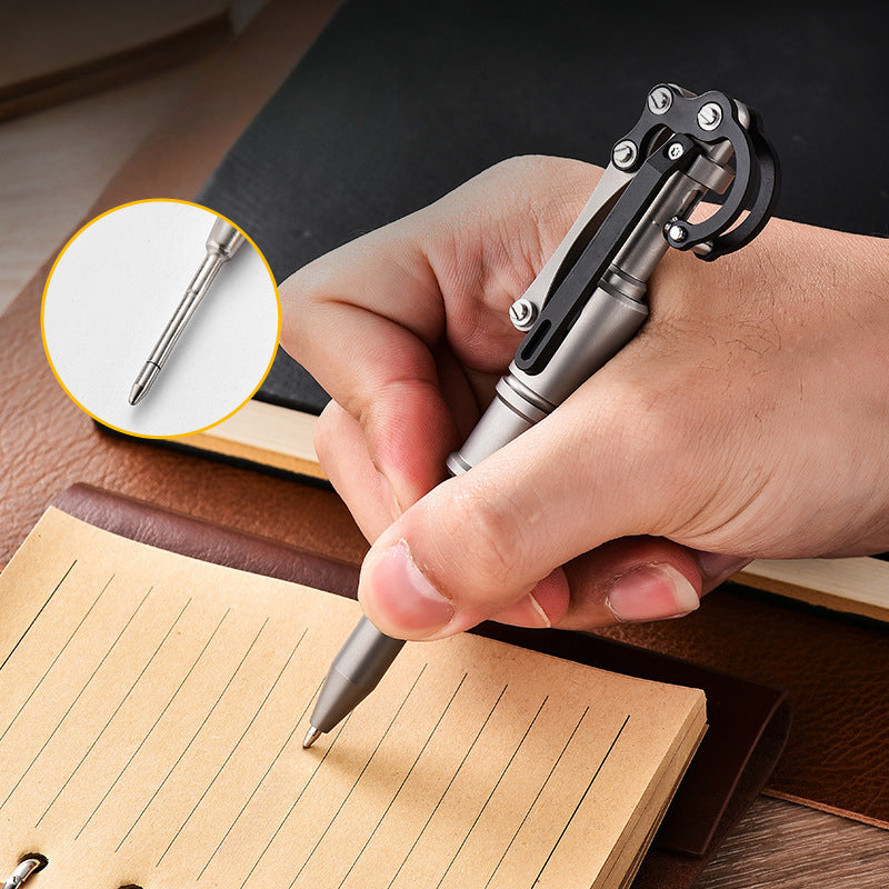 Multifunctional Tactical Pen Made of Titanium