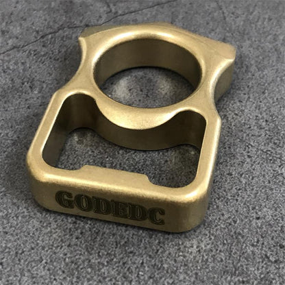 GODEDC Brass Knuckle Duster Multi-Purpose Bottle Opener Survival Tool