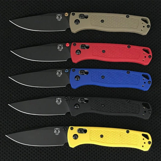 Liome Tactical Folding Blade Survival Knife with Fiber Grip for EDC and Camping