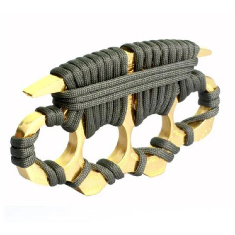 Sleek Solid Brass Knuckle Duster for Self Defense and EDC Use