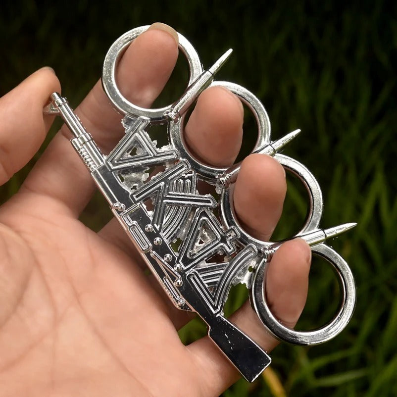 LifeGuard Brass Knuckle Duster with Four-Finger Tactical Protection