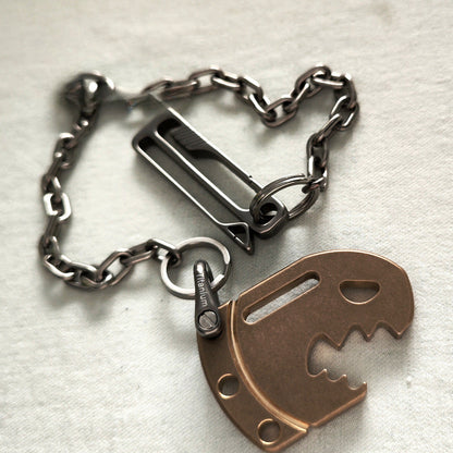 Titanium Wallet Chain with Welded Quick Clip Belt Loop for Motorcycle Keychain EDC