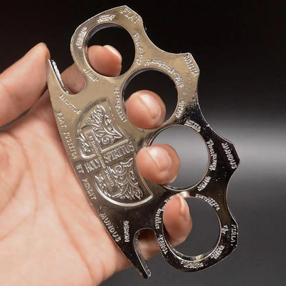 BroadGuard Metal Brass Knuckle Duster and Fist Buckle for Enhanced Protection