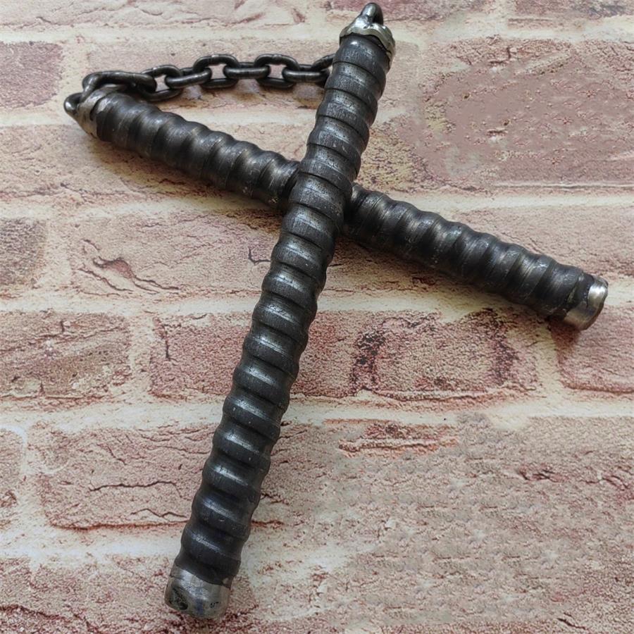 Non-Slip High-Speed Steel Threaded Tactical Defense Stick