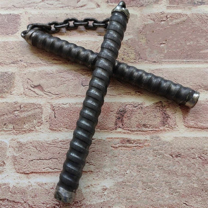 Non-Slip High-Speed Steel Threaded Tactical Defense Stick