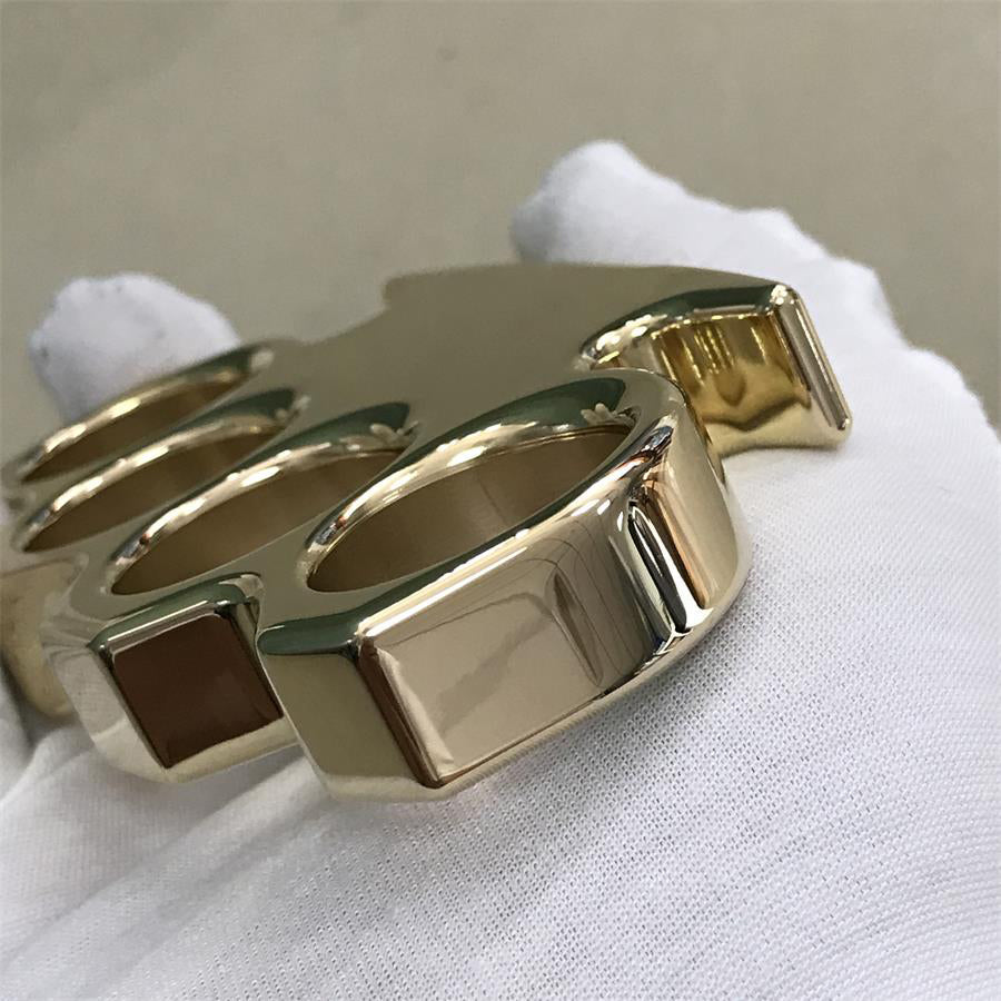 The King Mirror Polished Brass Knuckle Duster in Classic Design