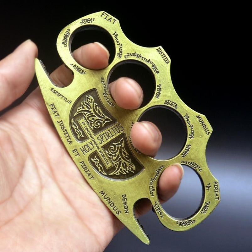 BroadGuard Metal Brass Knuckle Duster and Fist Buckle for Enhanced Protection