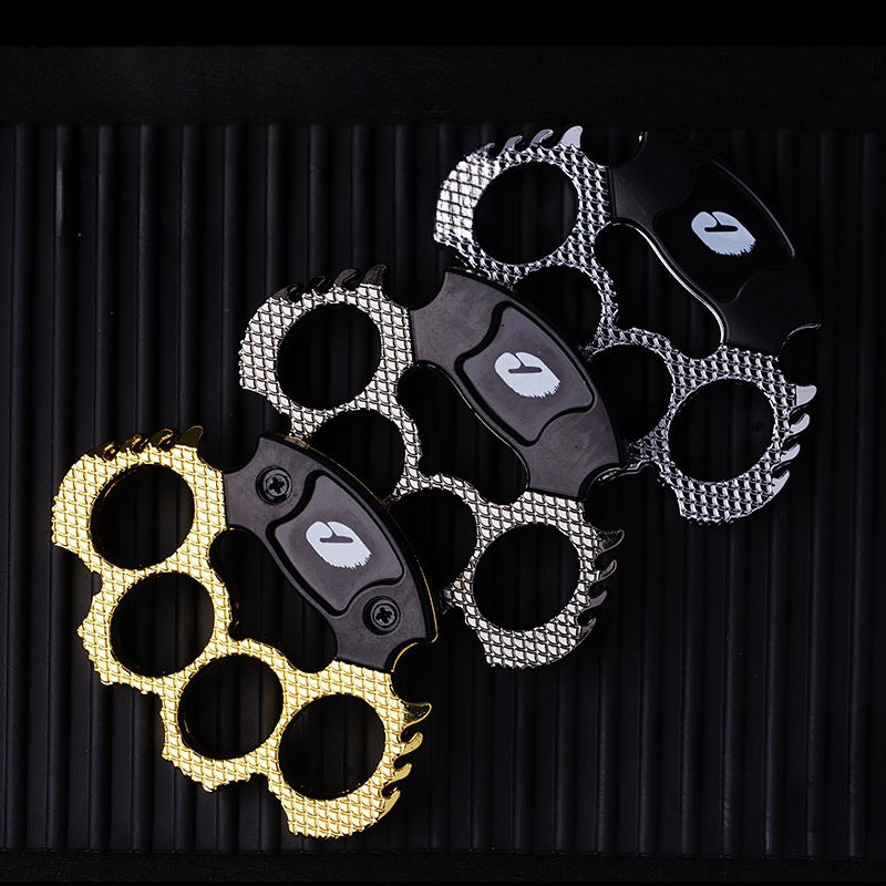 Zinc Alloy Defense Tool Outdoor Knuckle Duster Design