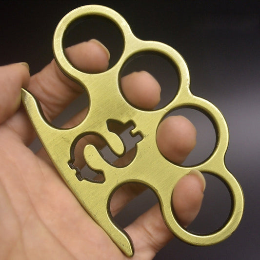 ControlEdge Brass Knuckles Duster for Personal Defense and Emergency Use