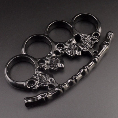 Demon-Inspired White Bone Knuckle Duster for Self-Protection