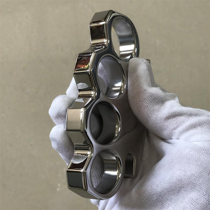 The King Classic Polished Steel Knuckle Duster for Self-Defense EDC