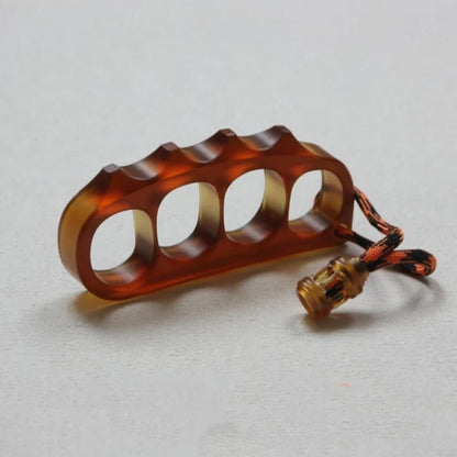 Amber Pea Knuckle Duster Strong Defense Tool for EDC Use