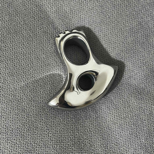 Right Hand Solid Steel Single Finger Knuckle Duster for Self Defense